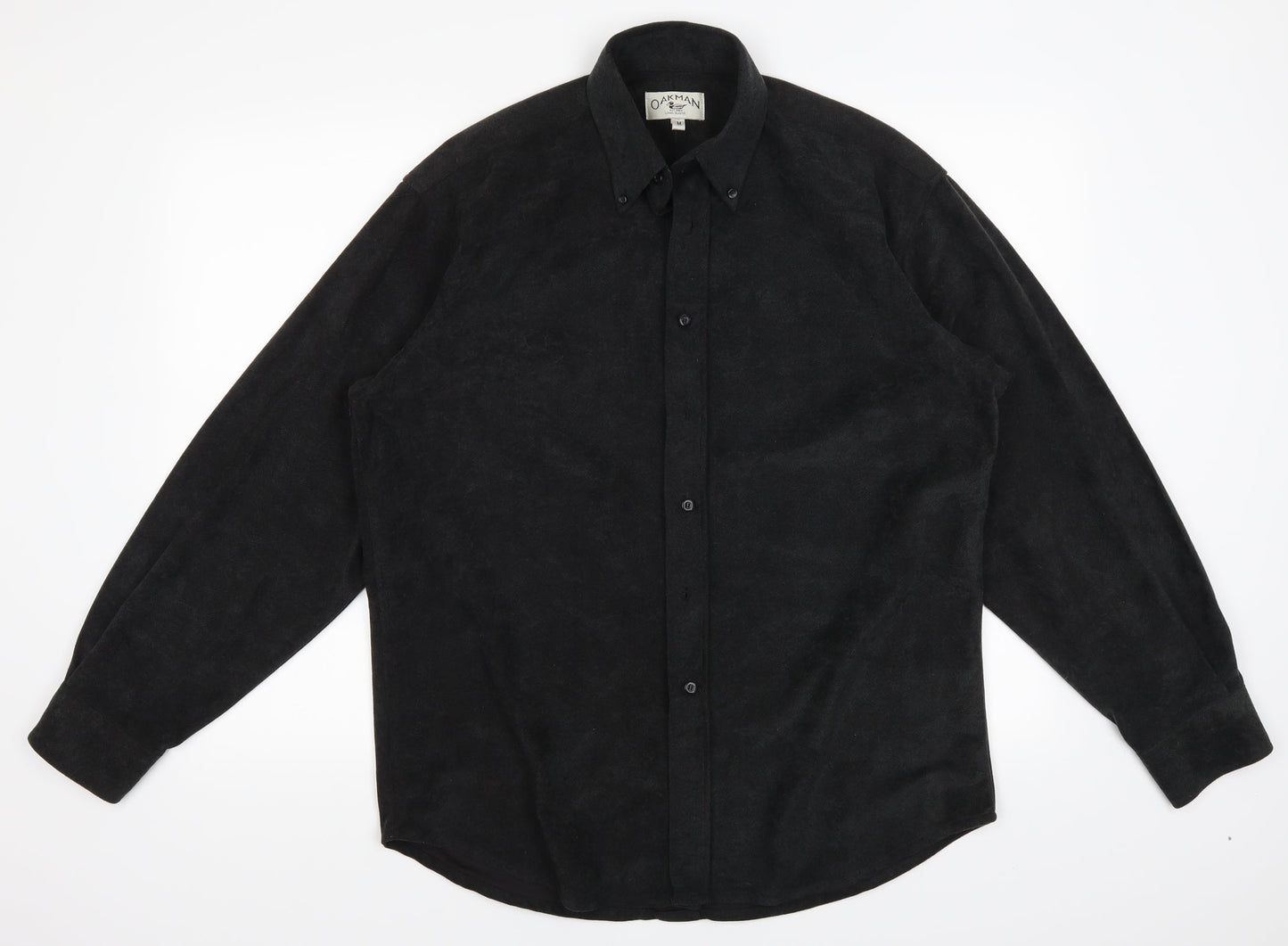 Oakman Mens Black    Button-Up Size M