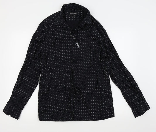 john players Mens Black    Dress Shirt Size 40