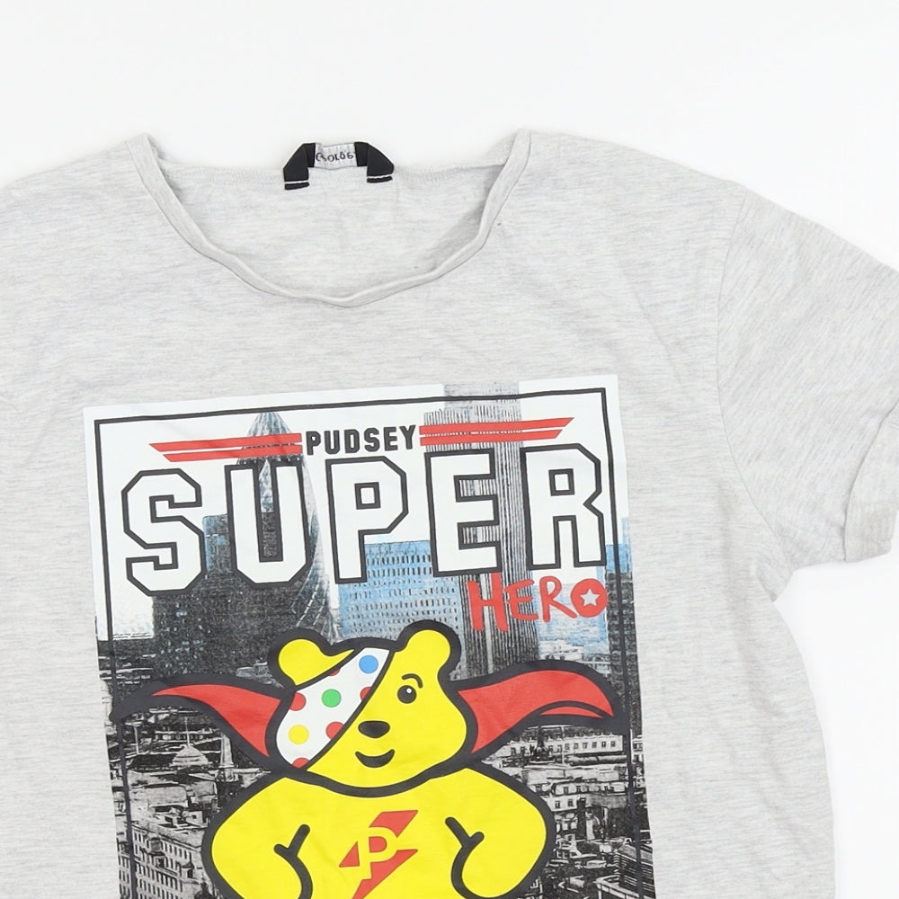 Asda George Boys Grey   Basic T-Shirt Size 10-11 Years