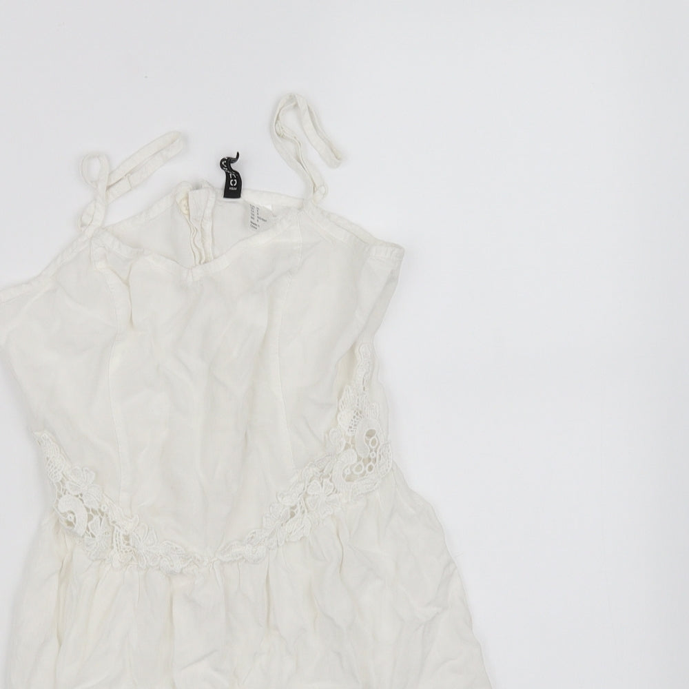 Divided Womens White   Basic Blouse Size 8