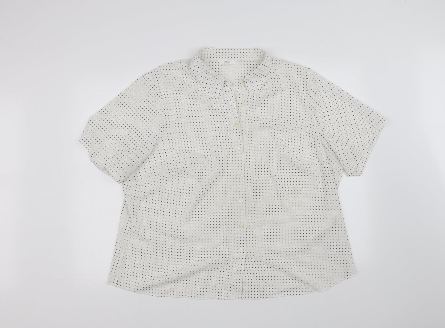 mark and spncer Womens White   Basic Button-Up Size L