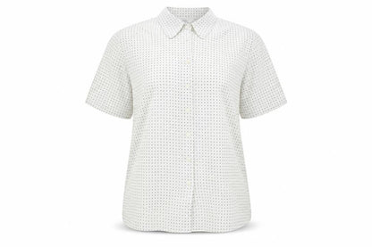 Front view of Marks & Spencer women’s white basic button-up, size L