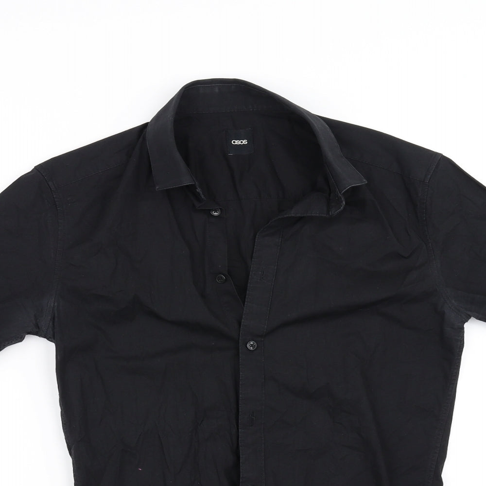ASOS Womens Black   Basic Button-Up Size S