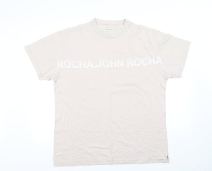 Front view of RJR.John Rocha women’s beige basic t-shirt, size XL