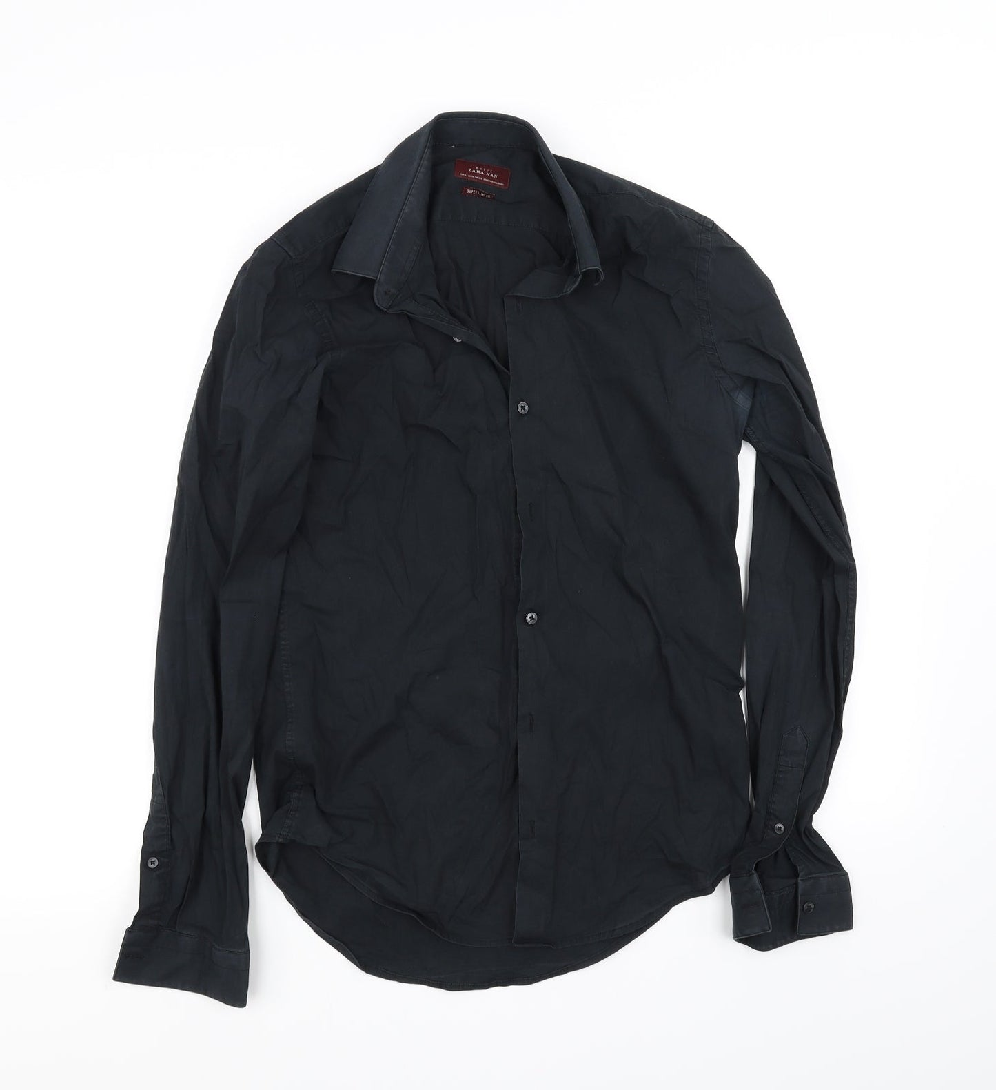 zara  Womens Black   Basic Button-Up Size S