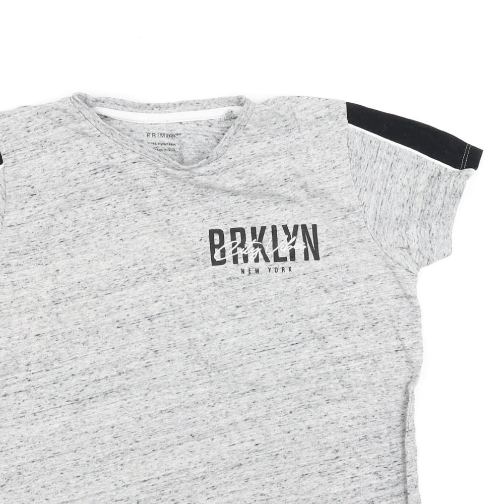Primark Girls Grey   Basic T-Shirt Size 9 Years