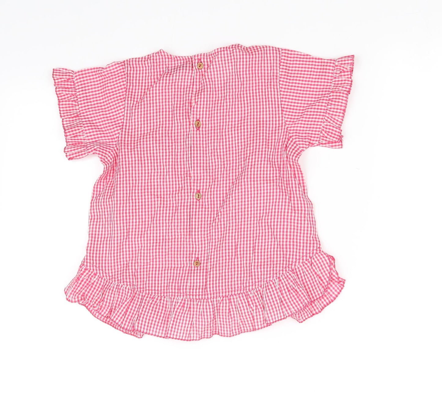 csrafted Girls Red Check  Basic Button-Up Size 5-6 Years