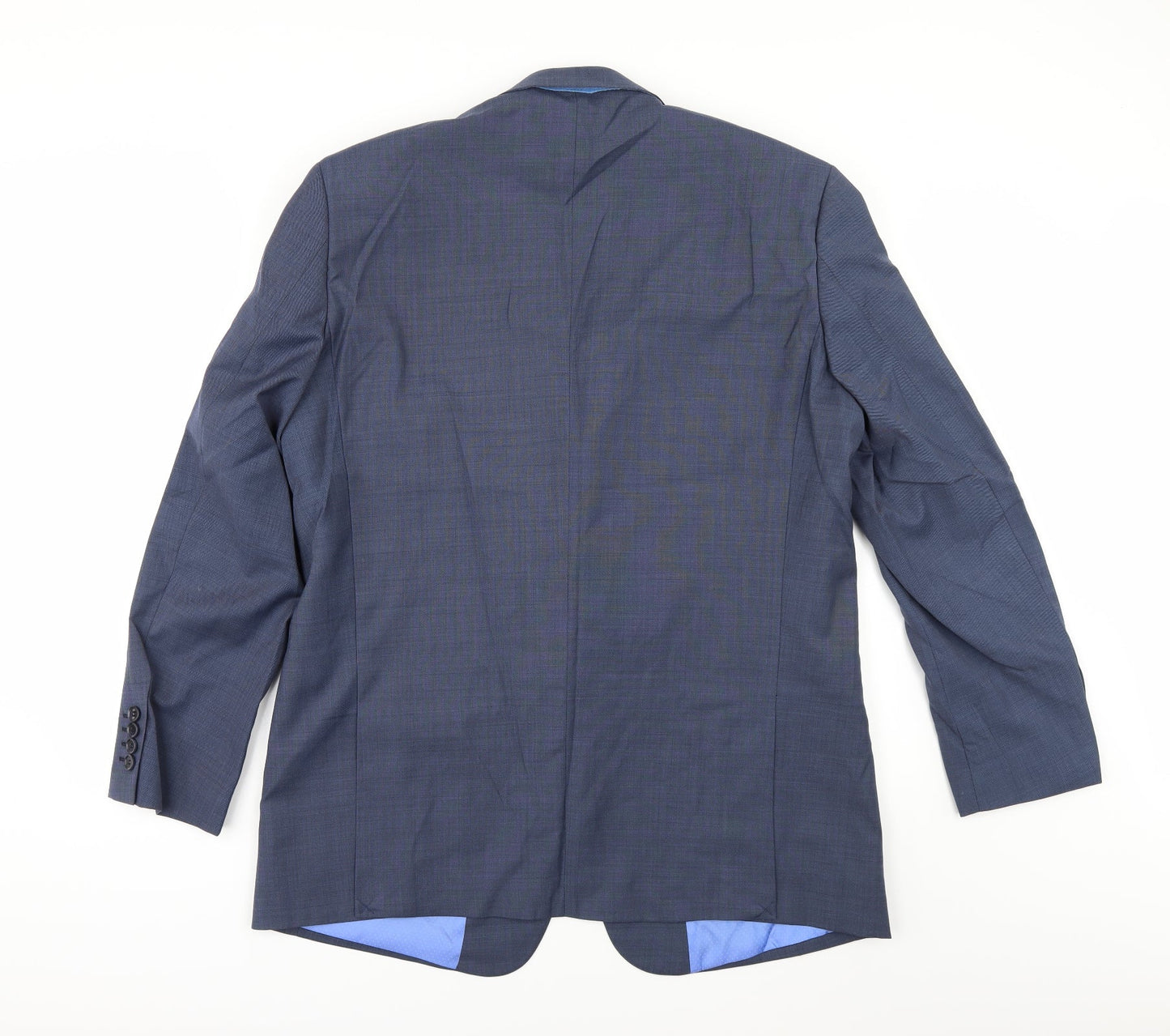 COMMUTER SUITS Mens Blue Herringbone  Jacket Suit Size 44