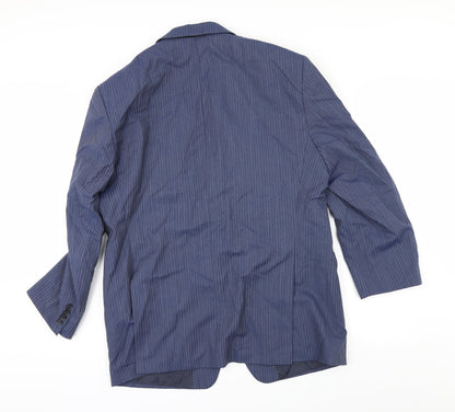 Back view of REDA men’s blue jacket suit jacket, size 42