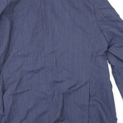 Brand and care label for REDA men’s blue jacket suit jacket, size 42