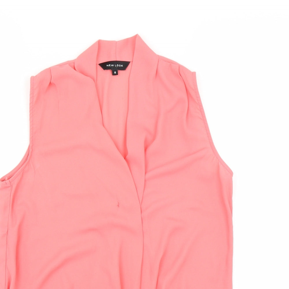 New Look Womens Pink   Basic Blouse Size 8