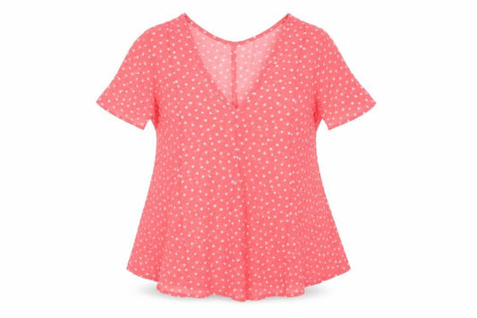 NEXT Womens Pink   Basic Blouse Size 6  - star pattern sheer