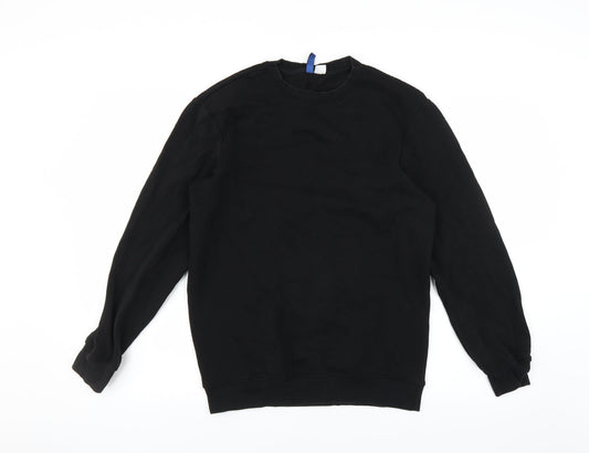 Divided by H&M Mens Black   Pullover Sweatshirt Size XS