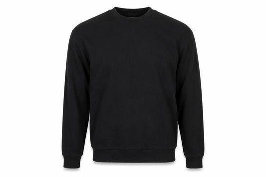 Front view of ASOS men’s black pullover sweatshirt, size XS, - 2xs
