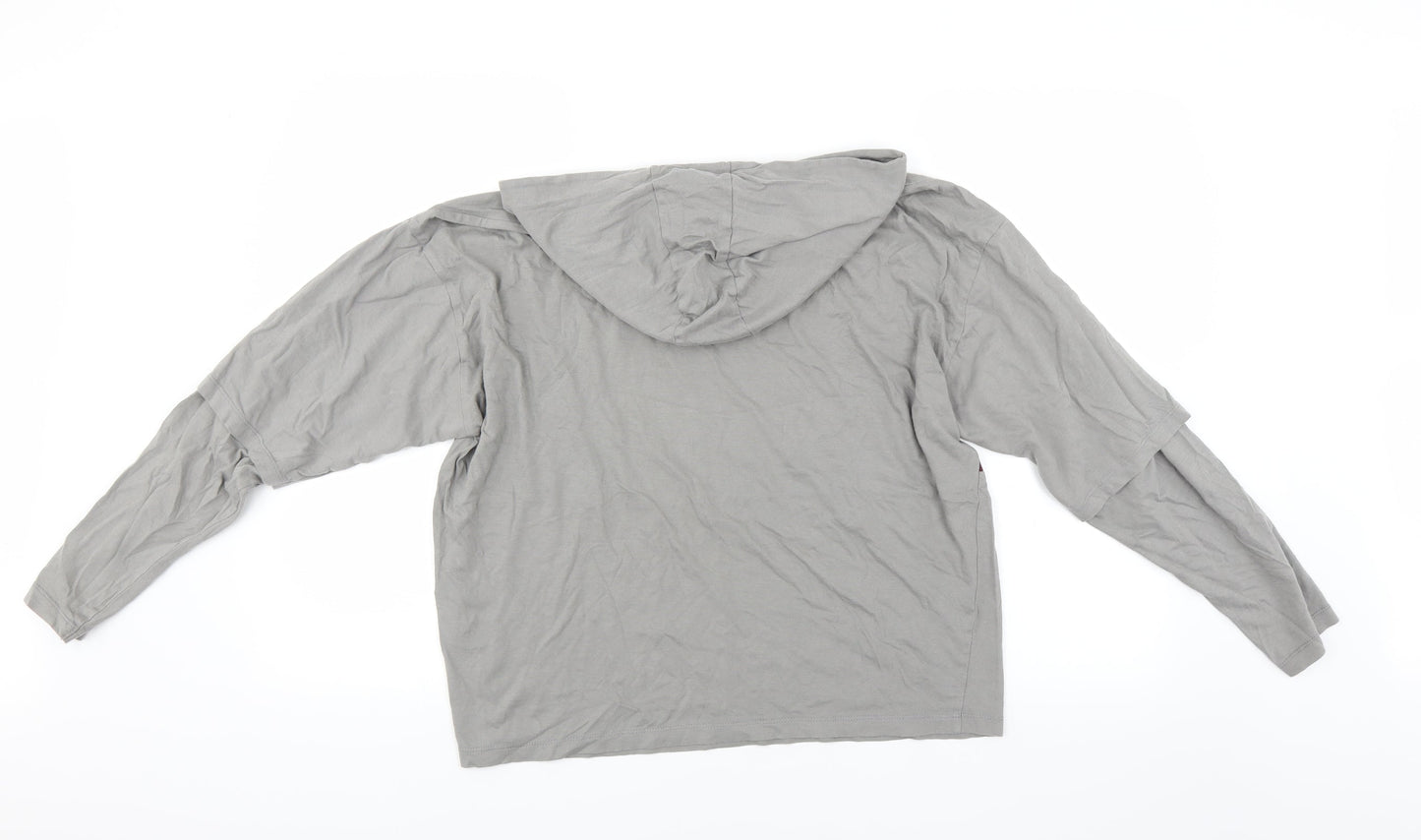 ASOS Mens Grey   Pullover Hoodie Size XS  - 2XS