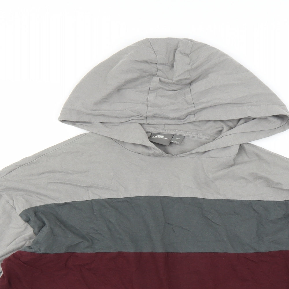 ASOS Mens Grey   Pullover Hoodie Size XS  - 2XS