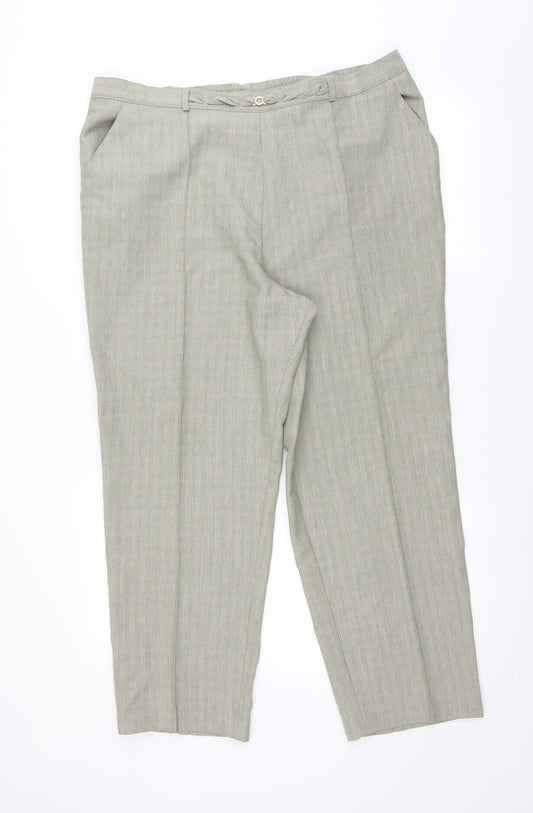 Marks and Spencer Womens Green   Trousers  Size 18 L26 in