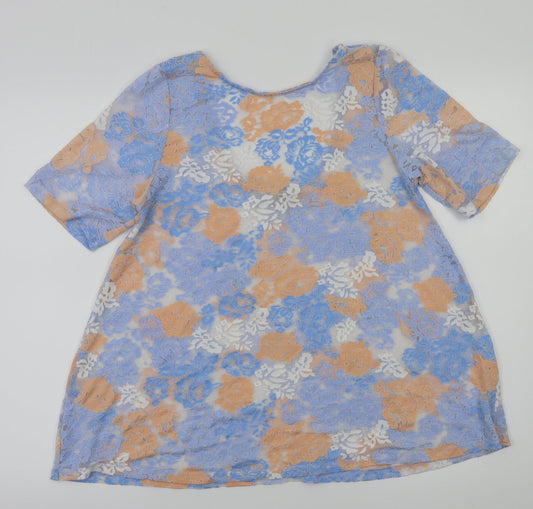 River Island Womens Multicoloured Floral  Basic T-Shirt Size 10