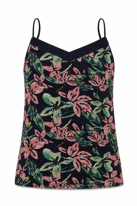 dunnes Womens Blue Floral  Basic T-Shirt Size S