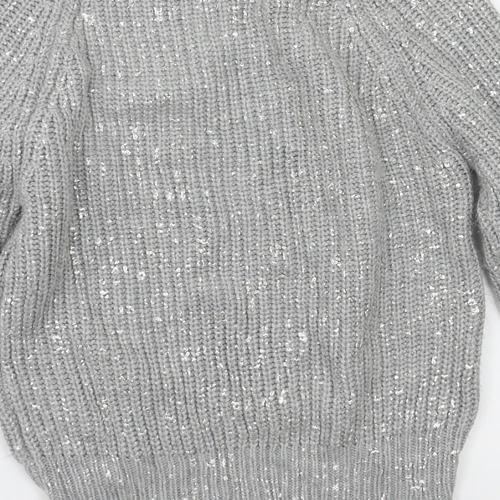 F&F Girls Grey   Pullover Jumper Size 10-11 Years