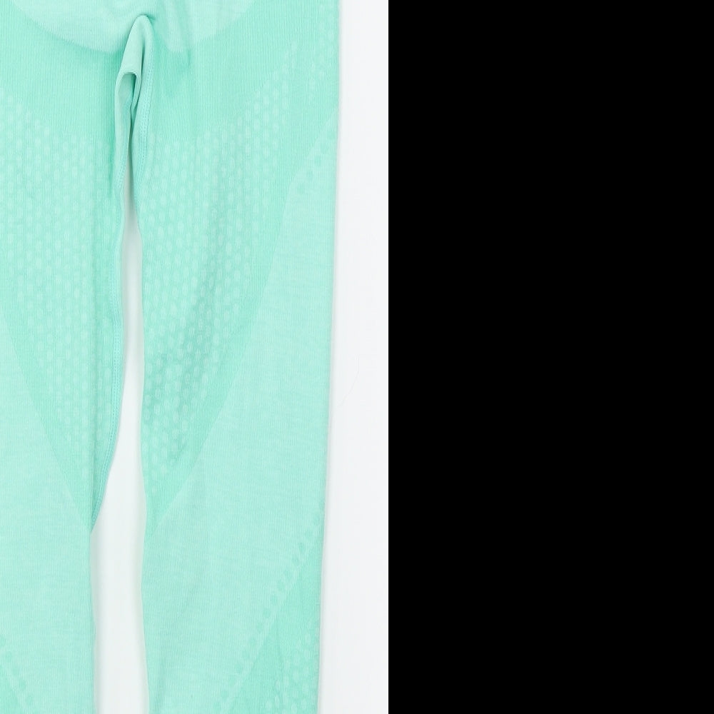 South Beach Womens Blue Polka Dot  Jogger Leggings Size XS L23 in
