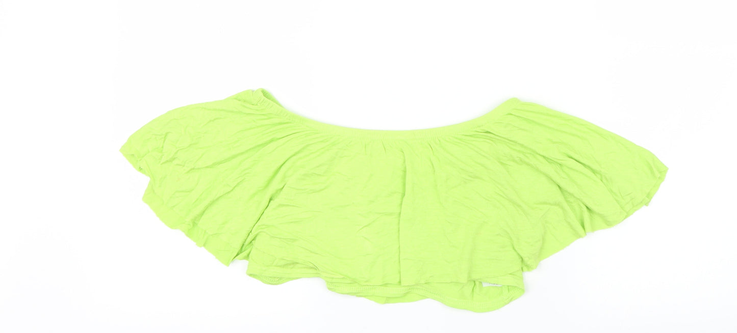 Boohoo Womens Green   Cropped T-Shirt Size 6