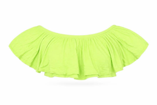Front view of Boohoo women’s green cropped t-shirt, size UK 6