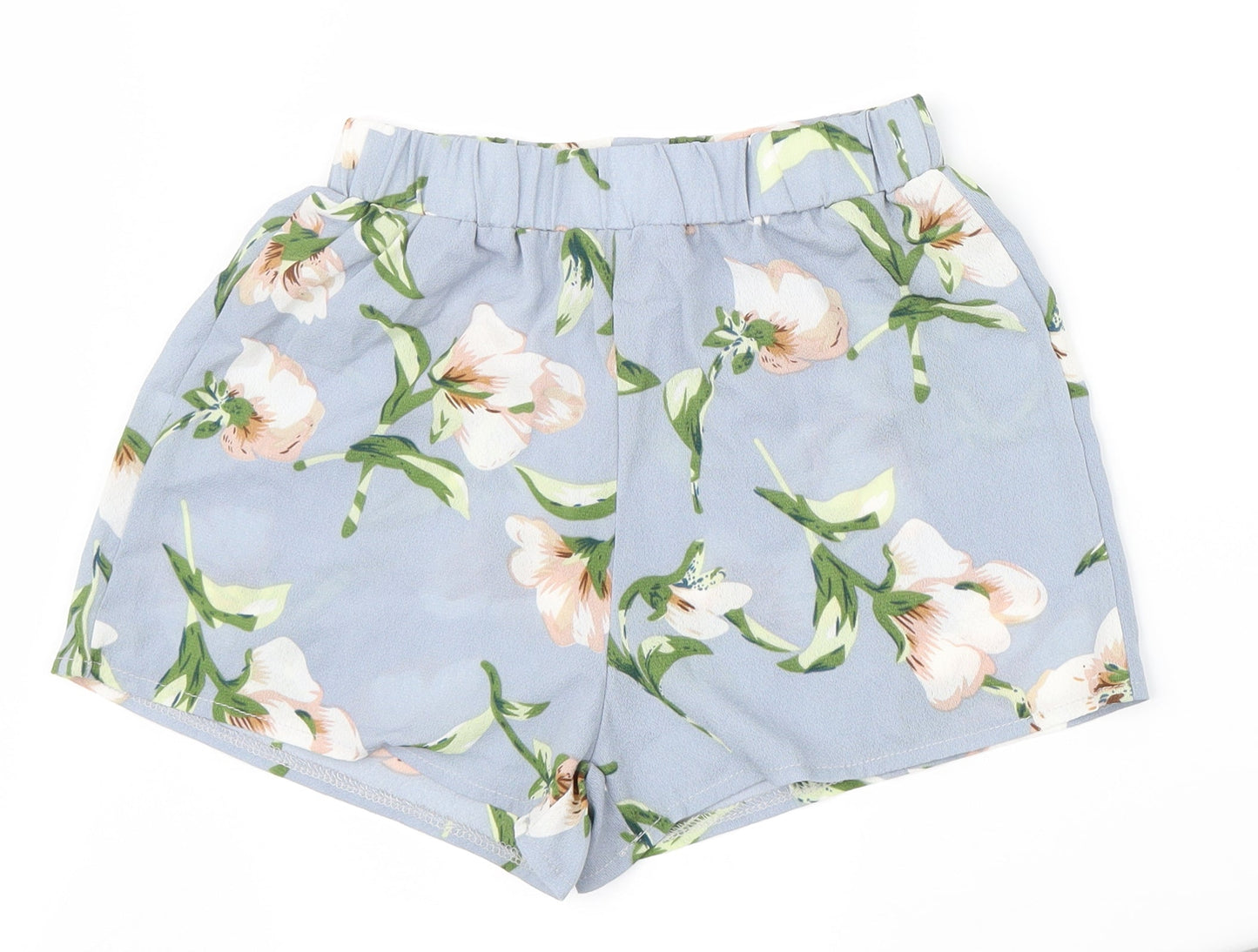 Preworn Womens Purple Floral  Hot Pants Shorts Size S