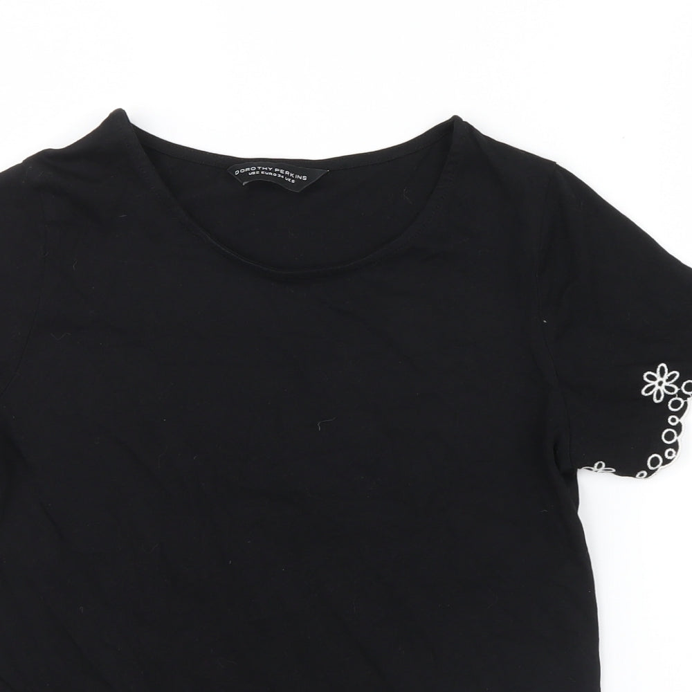 Dorothy Perkins Womens Black   Basic T-Shirt Size 6
