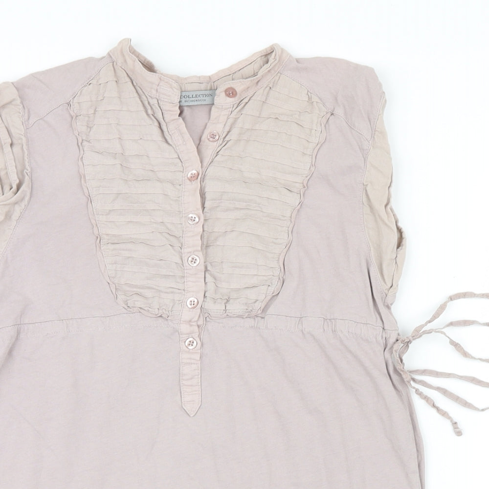 Zara Womens Beige   Basic Blouse Size 10