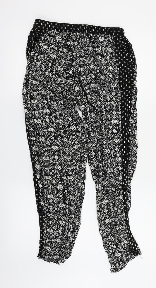 Ally Womens Multicoloured Geometric  Jogger Trousers Size 8