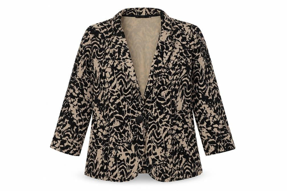 Signage Womens Multicoloured Animal Print  Jacket Blazer Size 10