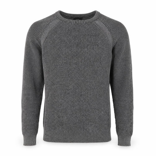 Front view of Burton men’s grey jumper, size M