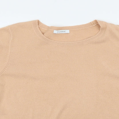 Close-up detail of Marks & Spencer women’s pink jumper, size UK 16