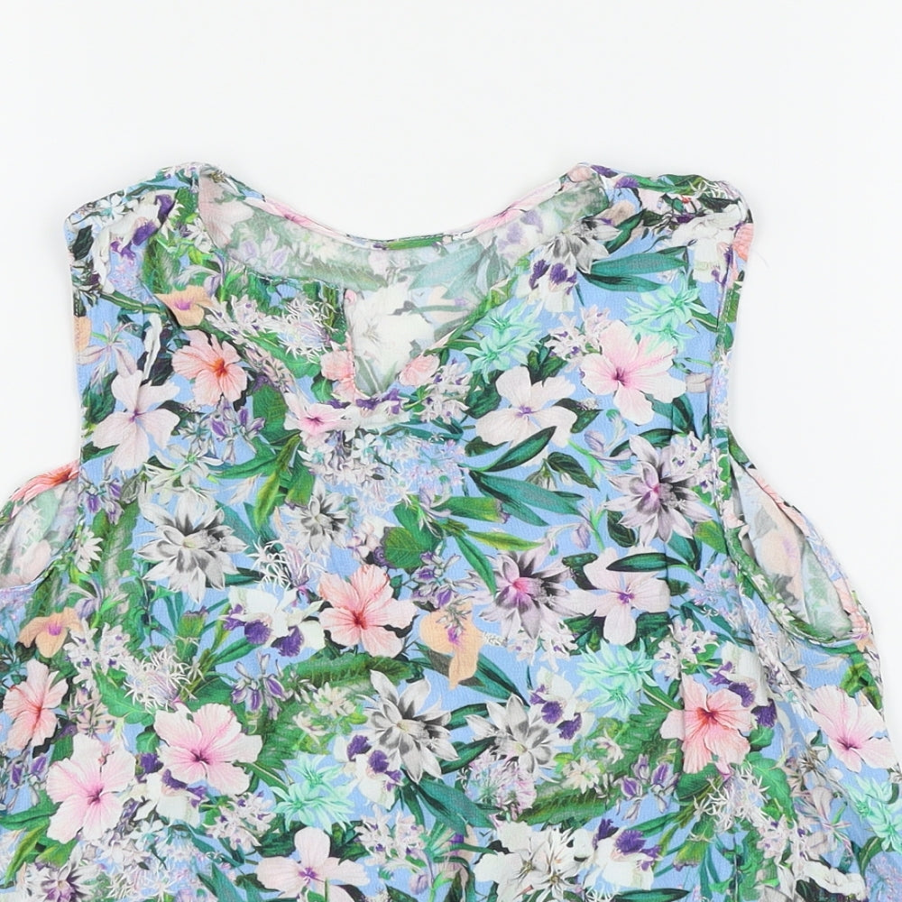Zara Womens Multicoloured Floral  Basic Blouse Size 6
