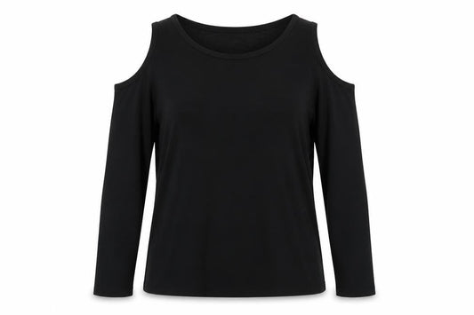 Front view of ASOS women’s black knit jumper, size UK 8