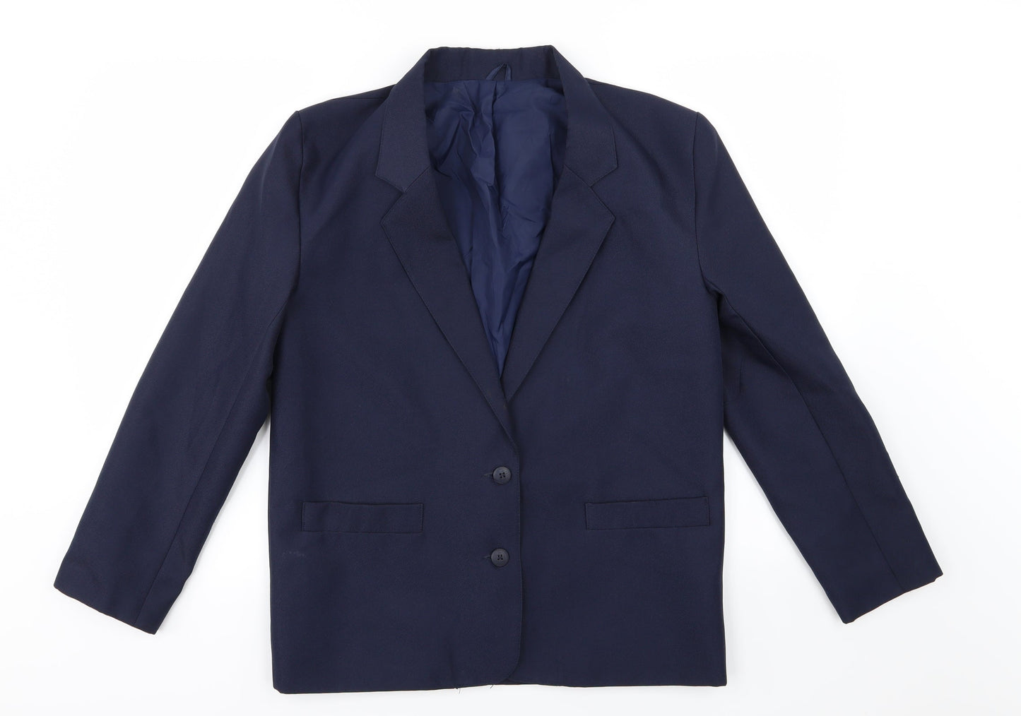 Preworn Womens Blue   Jacket Suit Jacket Size 12
