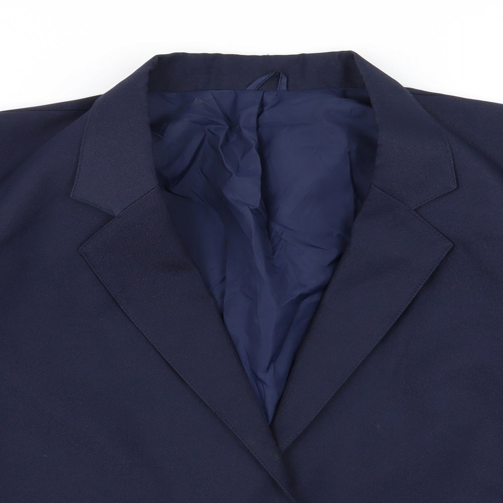 Preworn Womens Blue   Jacket Suit Jacket Size 12