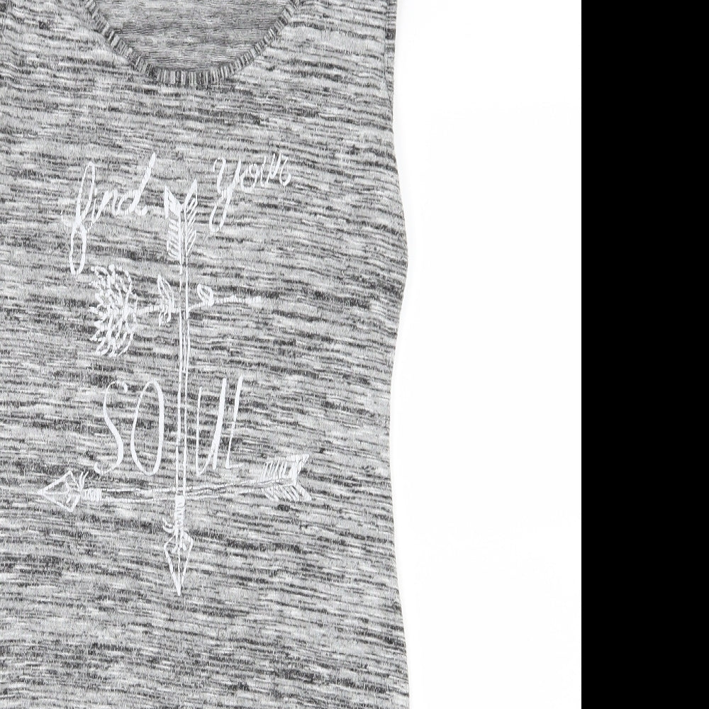Style plus Womens Grey  Jersey Basic Tank Size M