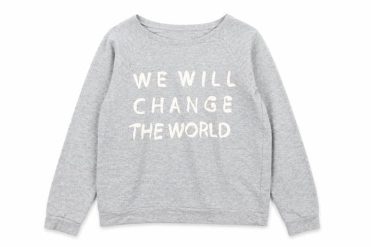 H&M Girls Grey  Jersey Pullover Sweatshirt Size 12-13 Years  - Slogan