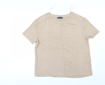 Front view of Marks & Spencer women’s beige jumper, size M