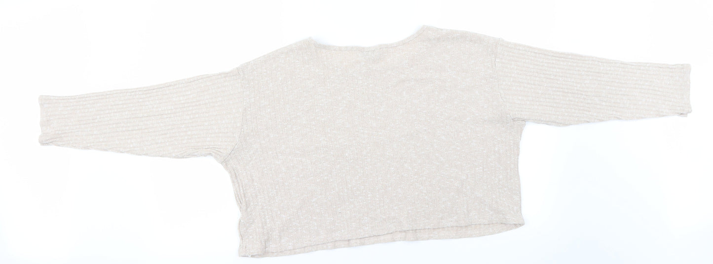 Topshop Womens Beige   Basic T-Shirt Size 12