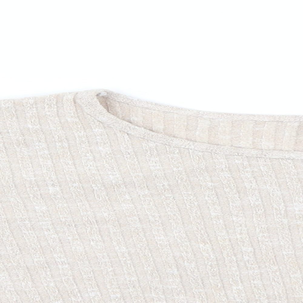 Topshop Womens Beige   Basic T-Shirt Size 12