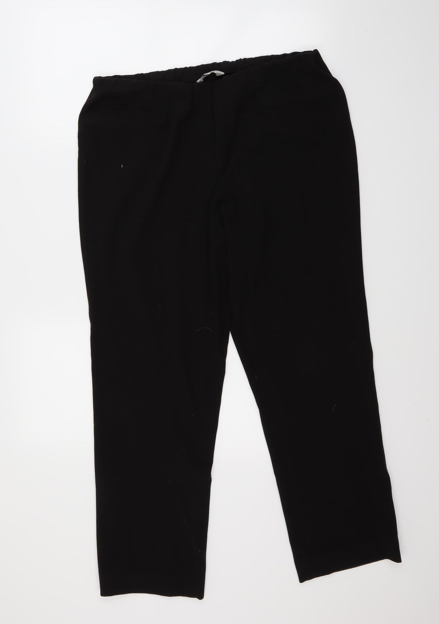 Preworn Womens Black   Trousers  Size 16 L26 in