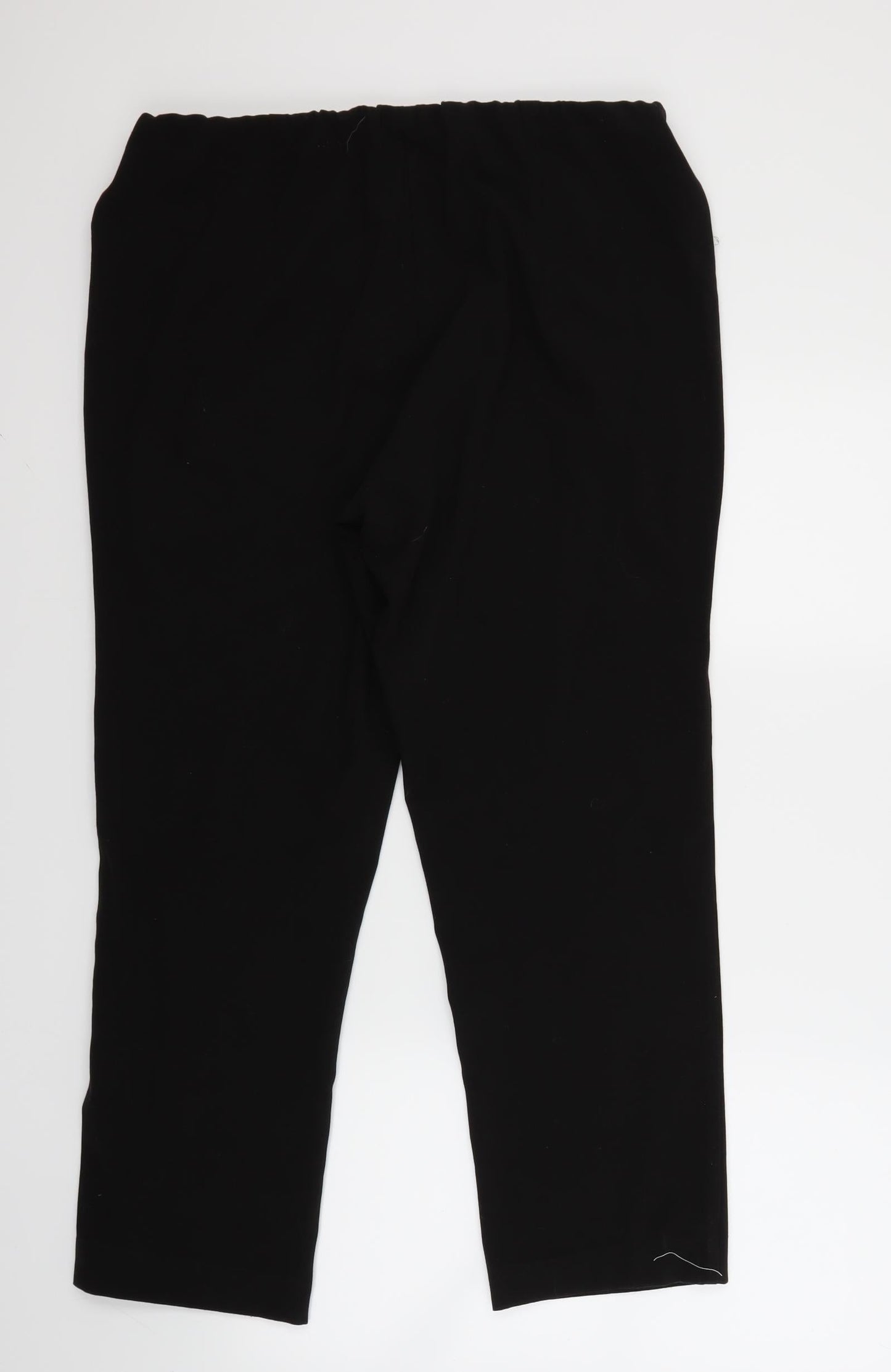 Preworn Womens Black   Trousers  Size 16 L26 in