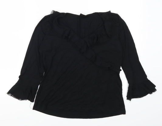 BHS Womens Black   Basic T-Shirt Size 16