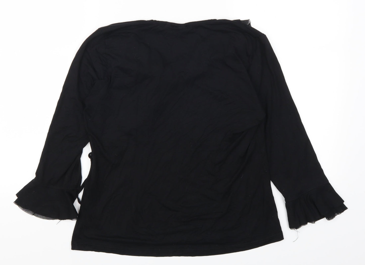 BHS Womens Black   Basic T-Shirt Size 16