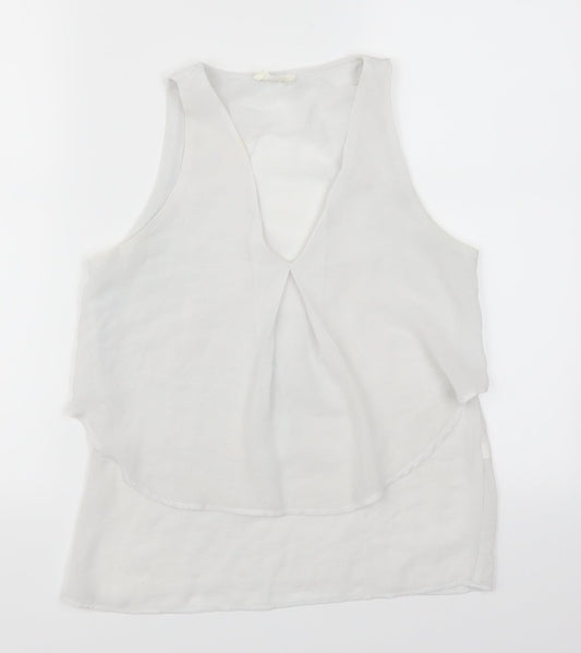 Zara Womens White   Basic Tank Size S