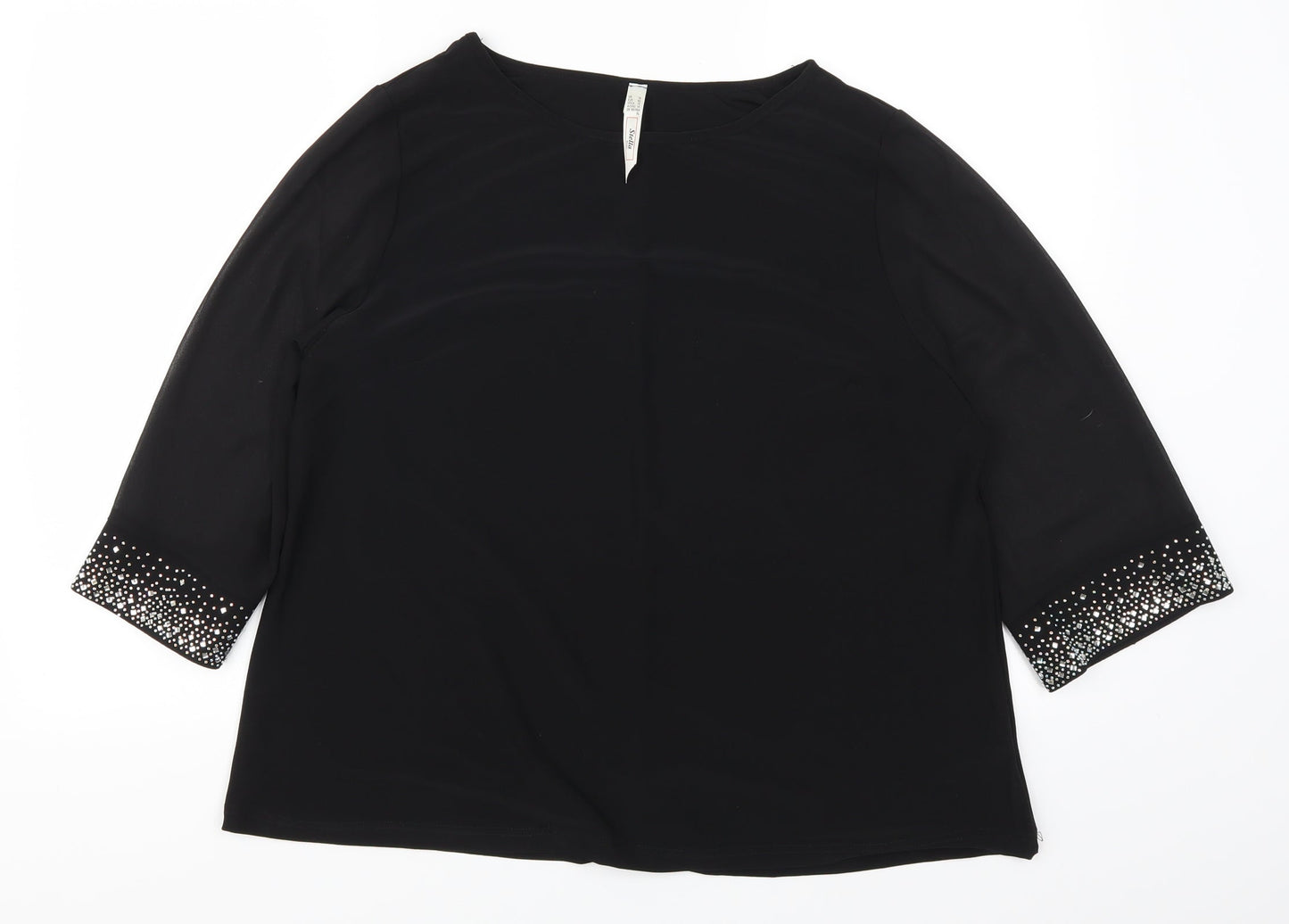 Stella Womens Black   Basic T-Shirt Size 14