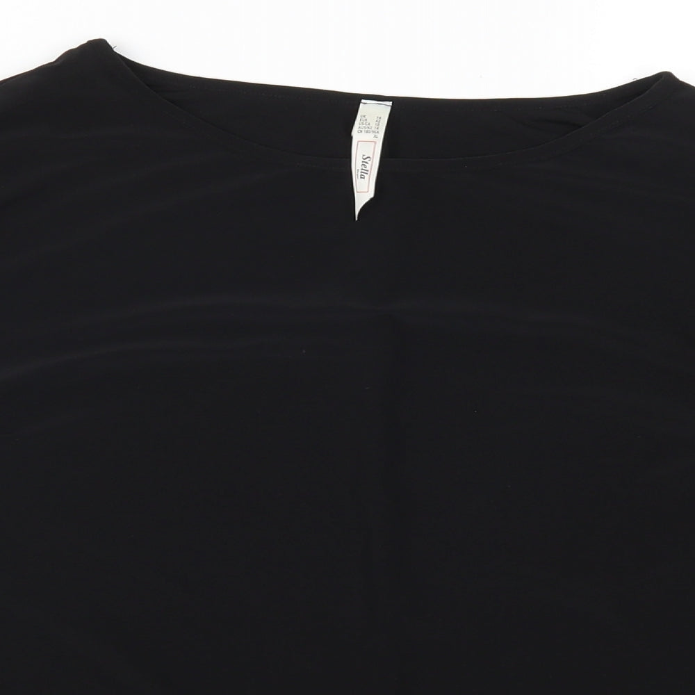 Stella Womens Black   Basic T-Shirt Size 14